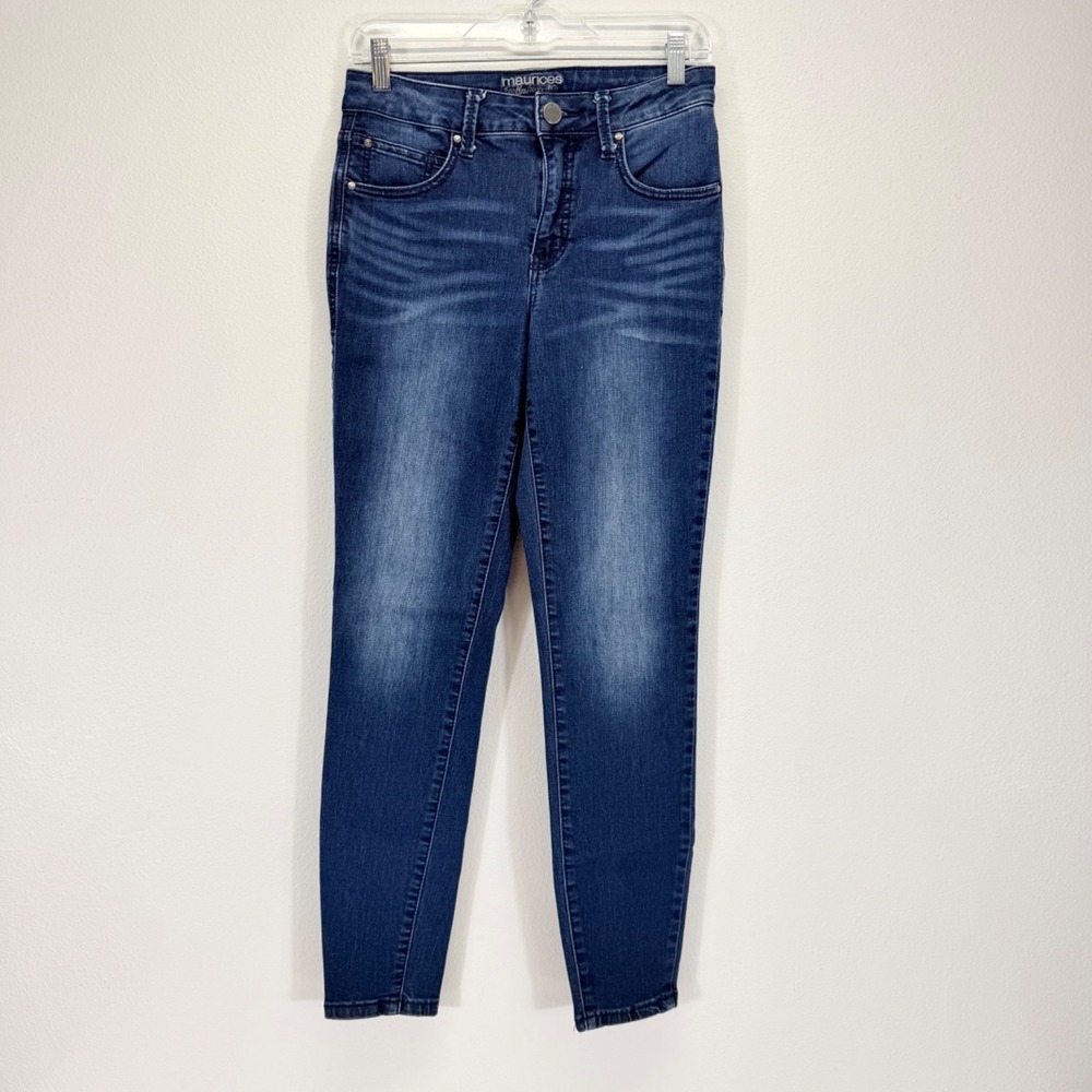 Maurices Womens Everflex High Rise Skinny Stretch Denim Blue Jeans 6 Reg